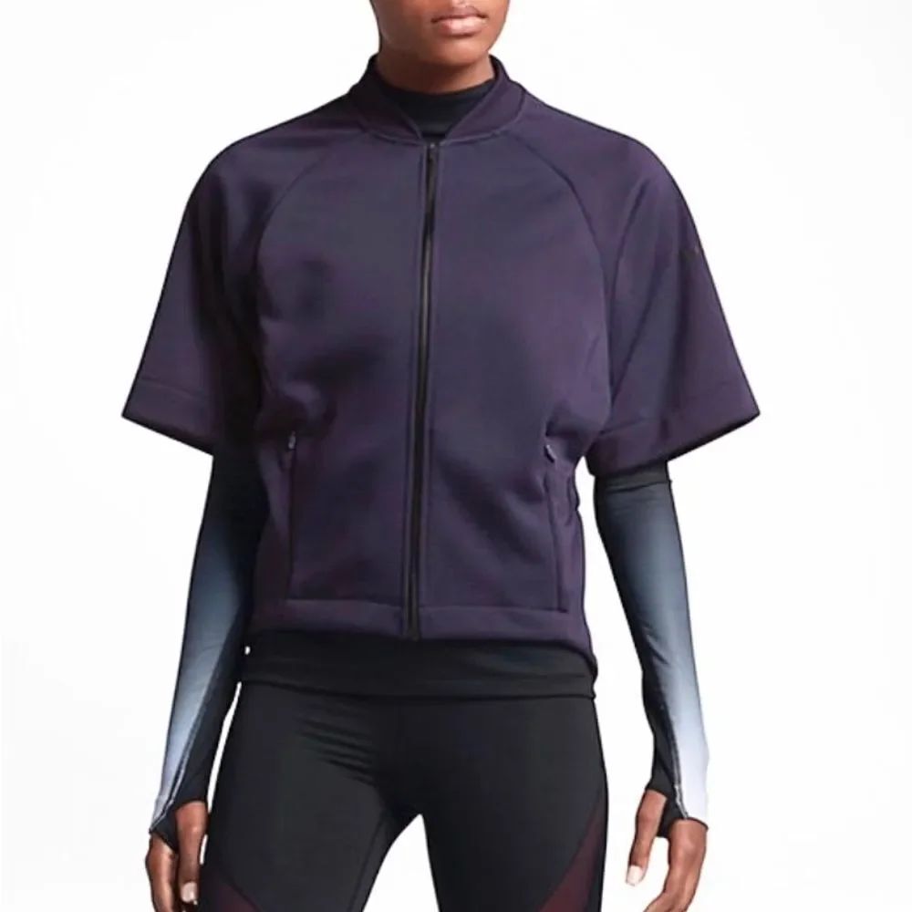 NEW NIKE Therma Sphere purple zip athletic top jacket S